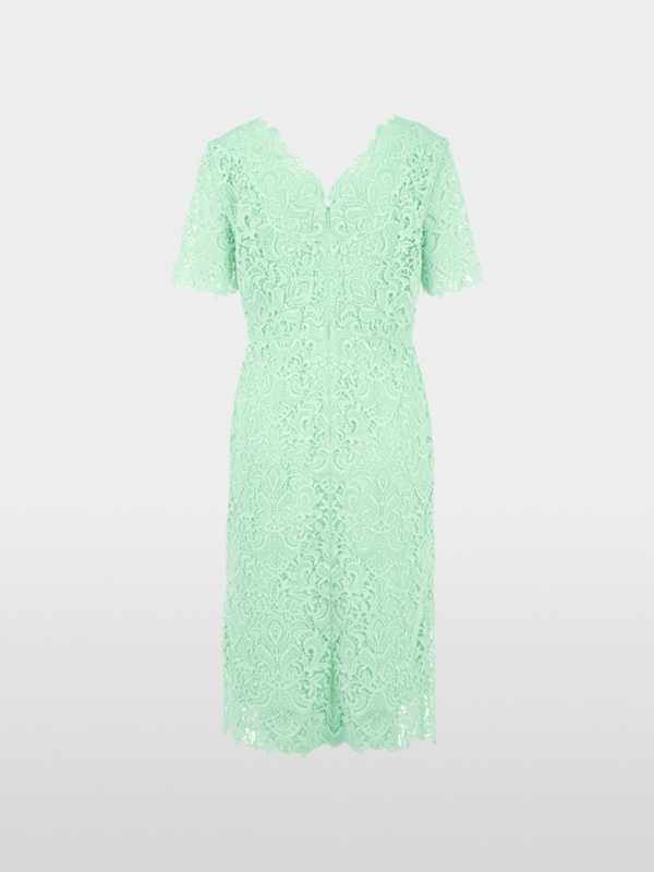 Robe mi-longue en dentelle guipure
