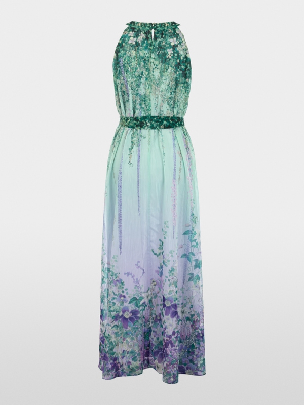 Halter-neck dress with floral print
