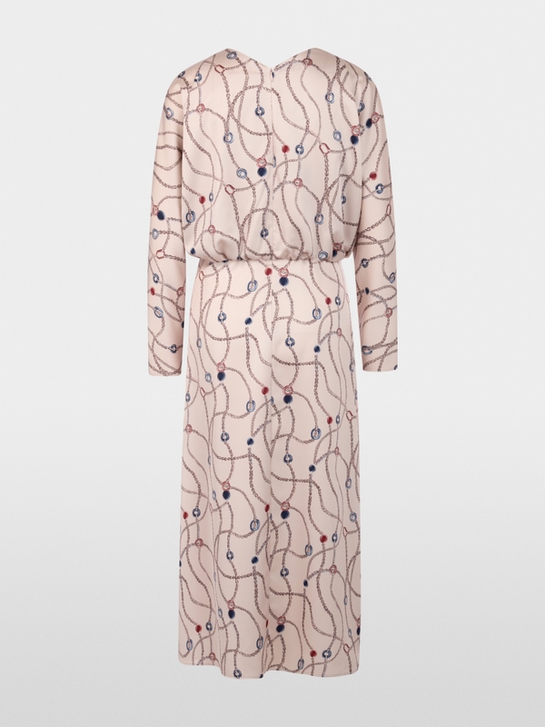 Midi dress with chain print