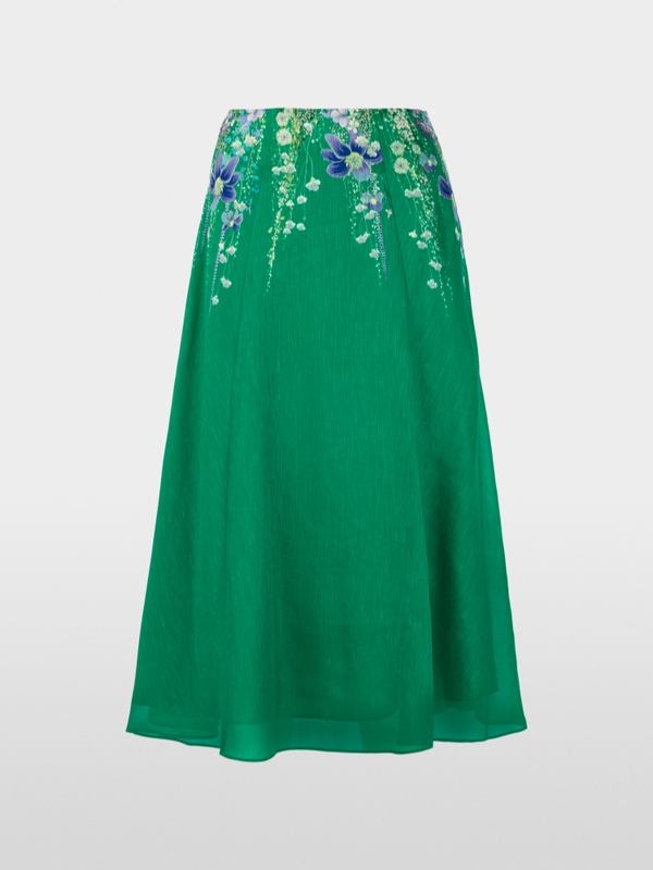 Midi skirt with floral print