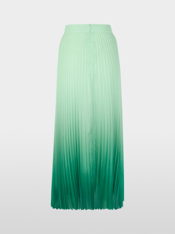 Pleated skirt with colour gradient