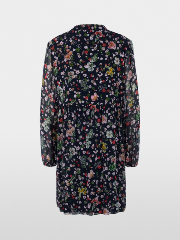 Viscose dress with all-over print