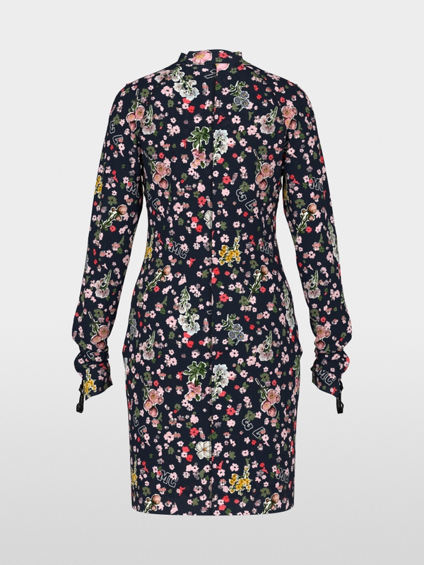 Robe à col roulé avec imprimé intégral