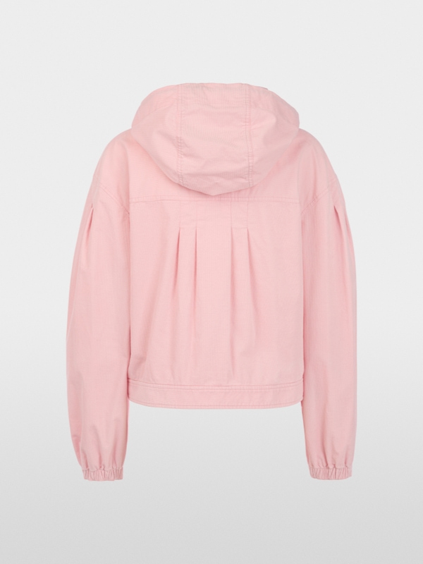 Corduroy jacket with hood