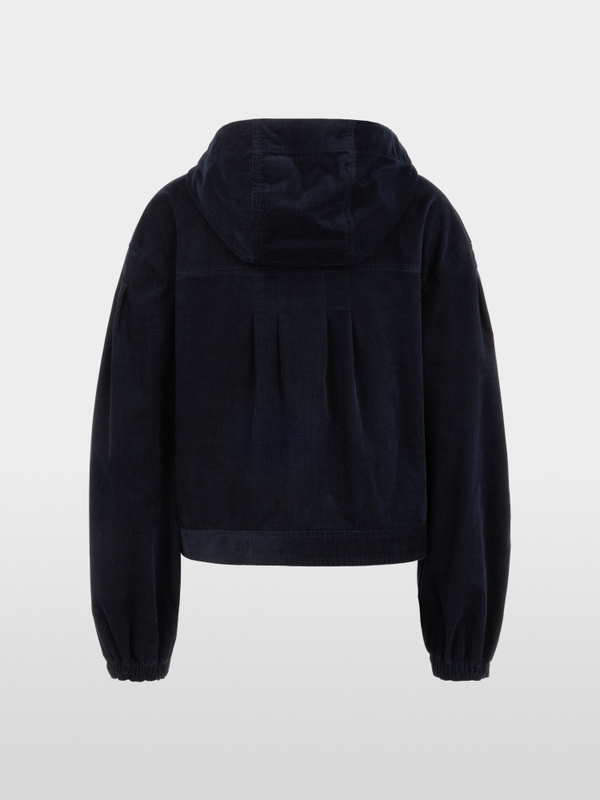 Corduroy jacket with hood