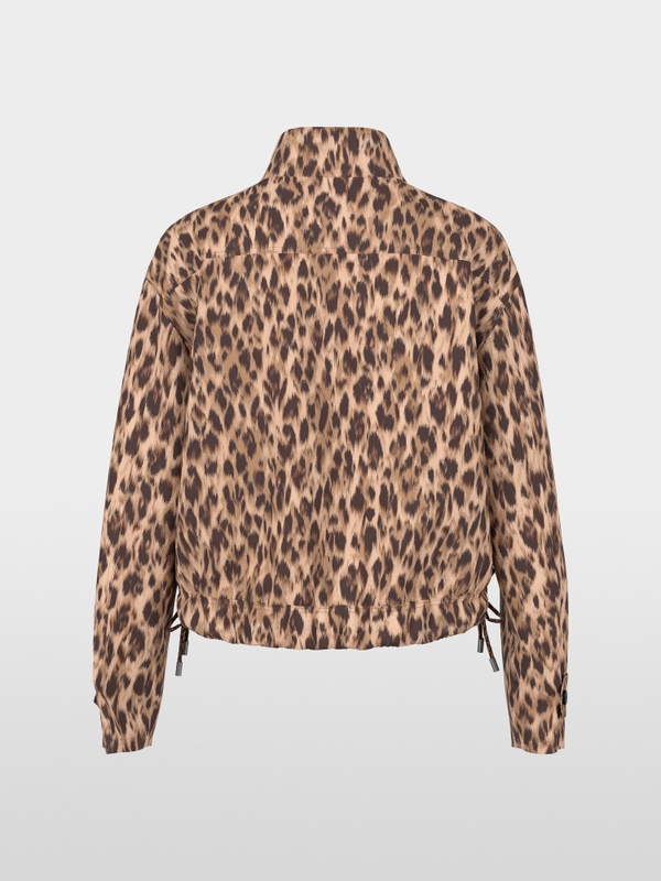 Scuba jacket with leopard print