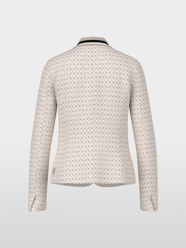 Printed blazer in scuba jersey