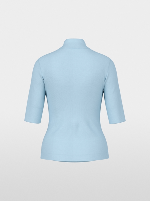 Basic shirt with stand-up collar