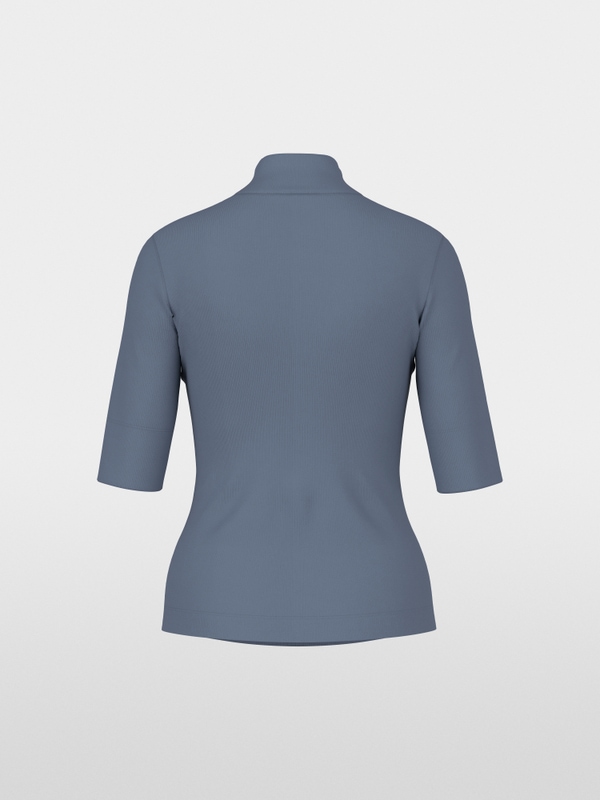 Basic shirt with stand-up collar