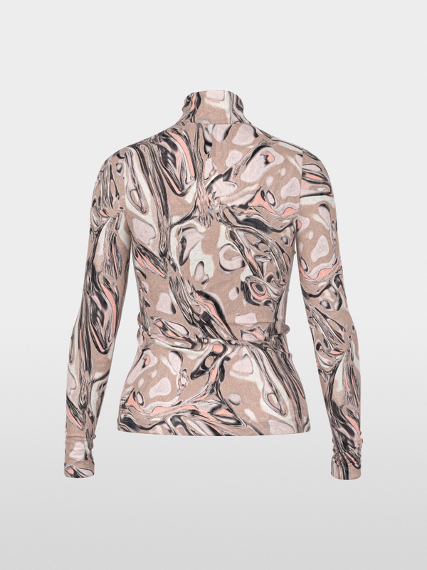 Super-stretch shirt with magma print