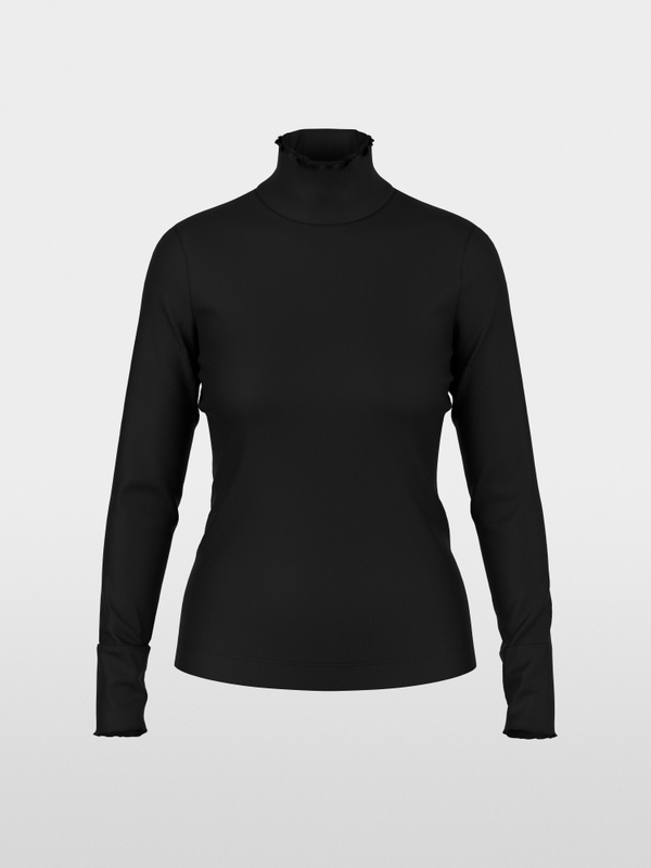 Fitted turtleneck shirt