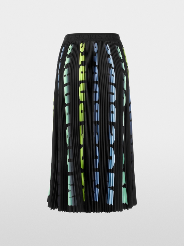 Pleated skirt with print