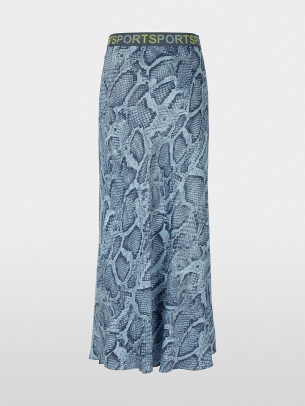 Midi skirt with animal print