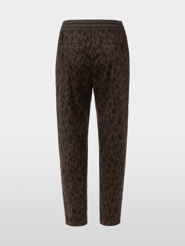 RANCHI relaxed fit leop print trousers