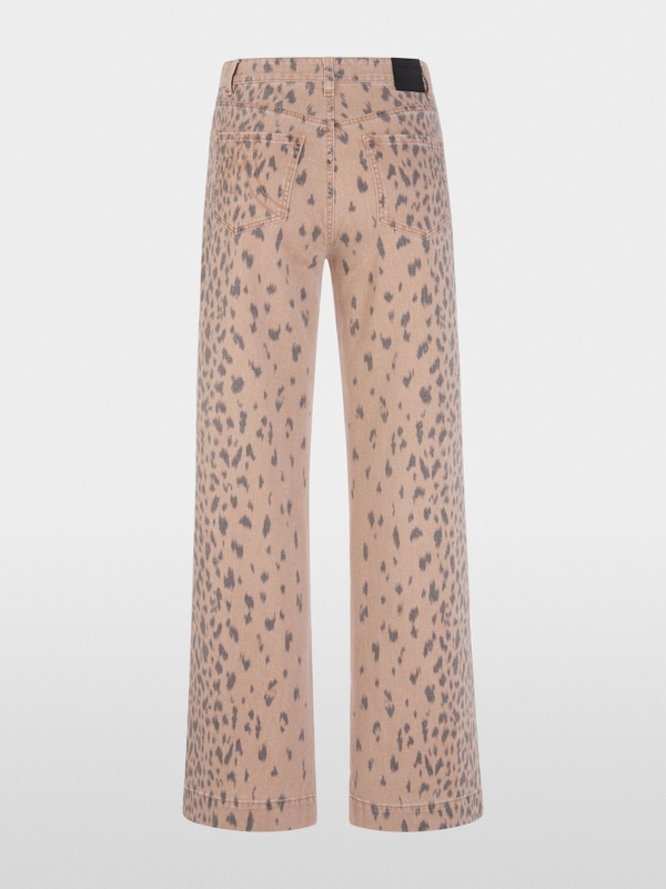 WARRI wide fit jeans with leopard print