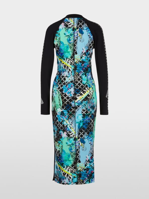 Raglankleid in Materialmix