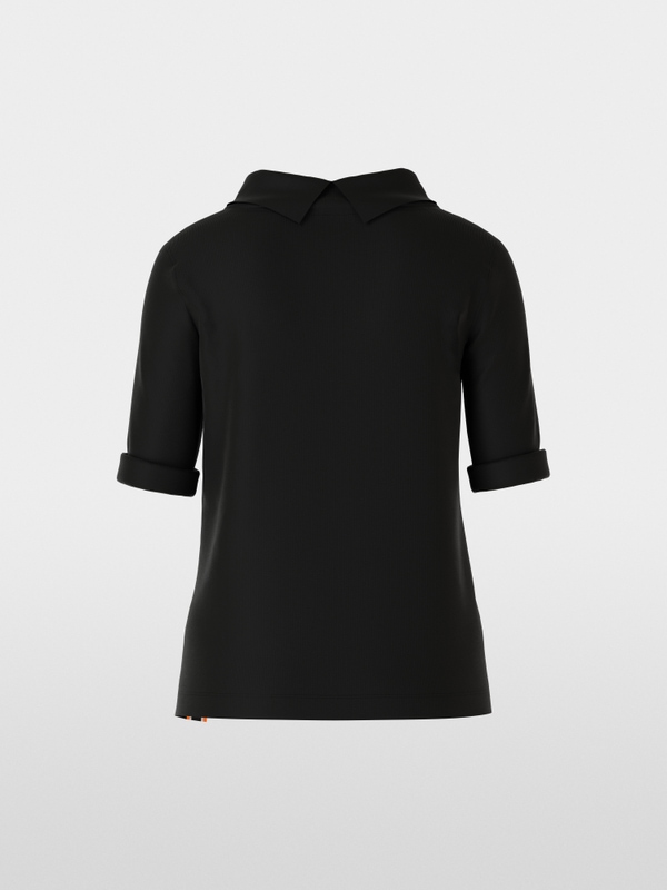 T-shirt in ribkatoen