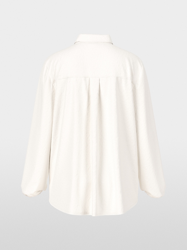 Lichtgewicht overhemdblouse effen kleur