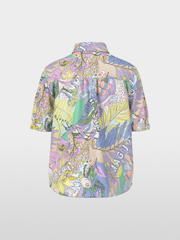 Bedruckte Bluse "Rethink Together"
