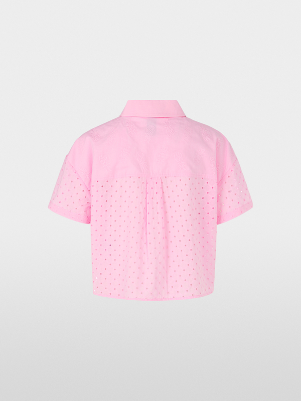 Bluse in tonaler Stickerei