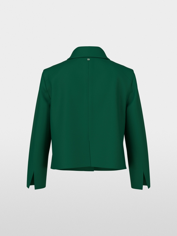 Short jacket with sleeve slits