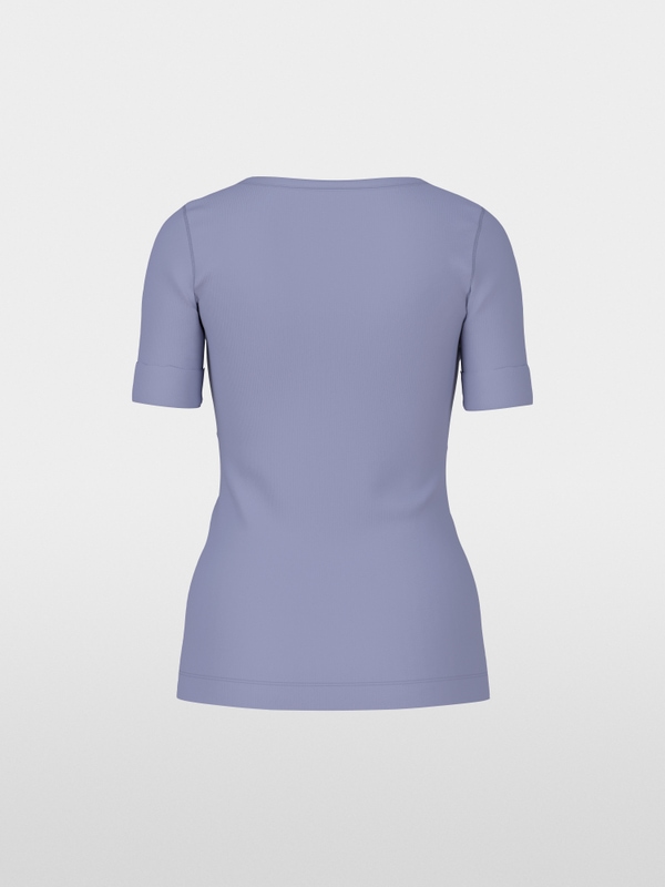 T-shirt met omgeslagen mouwen