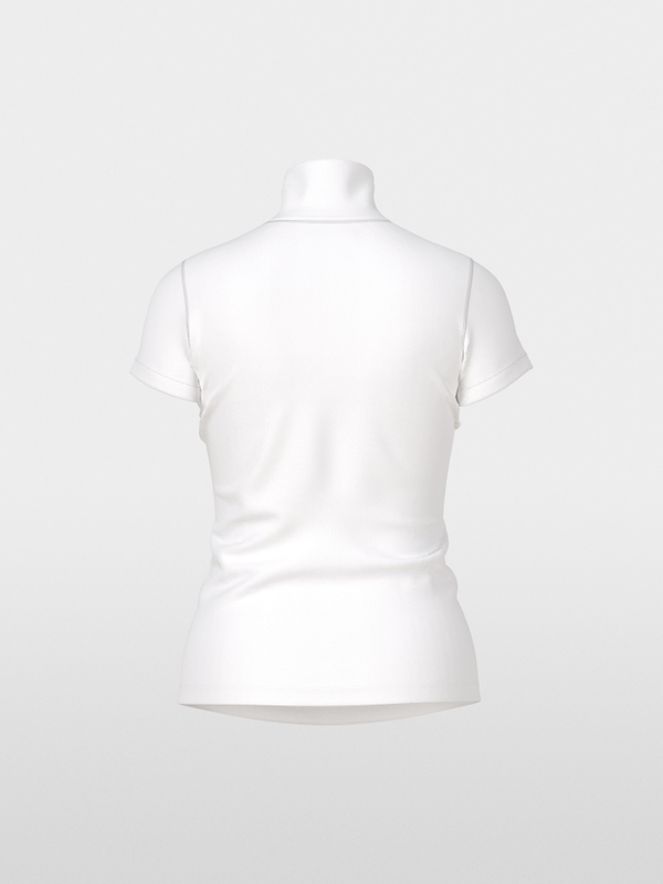 Tee-shirt col roulé fendu