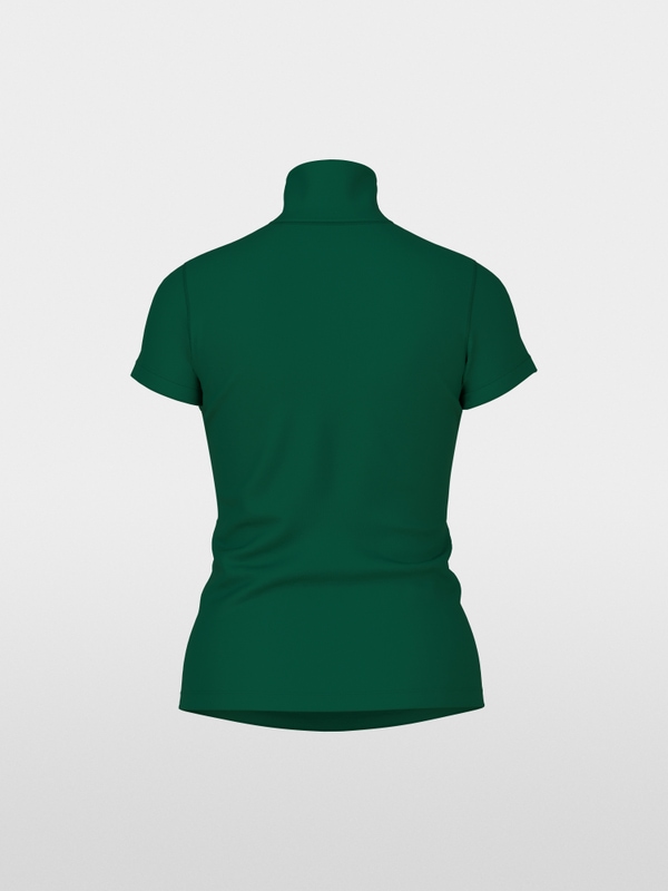 T-shirt with slit mock neck