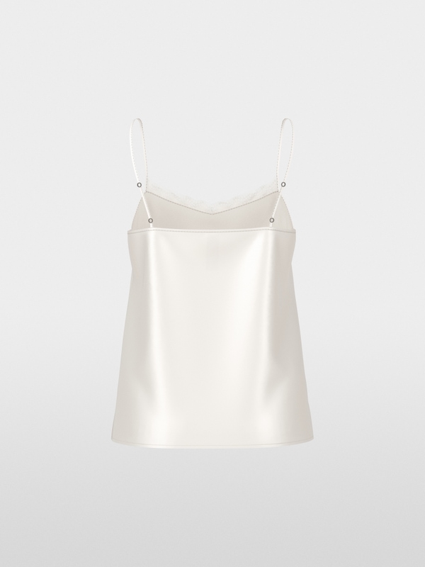 Silk top with lace