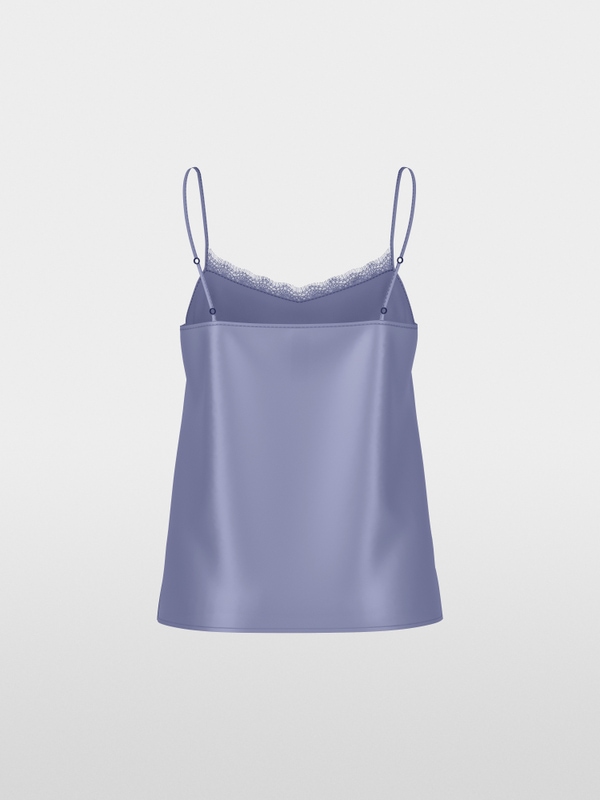 Silk top with lace