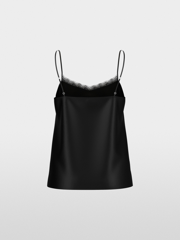 Silk top with lace