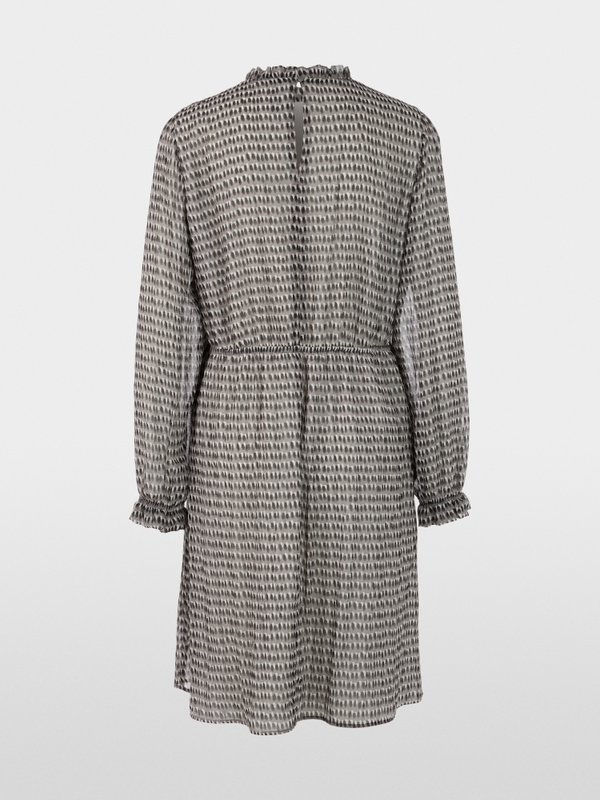 Bedrucktes Kleid mit Mini-Rüschen
