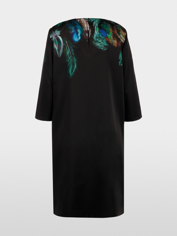 Robe avec imprimé plumes