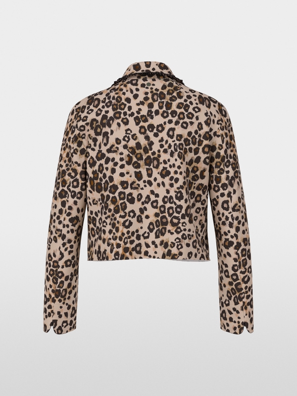 Veste courte imprimé léopard