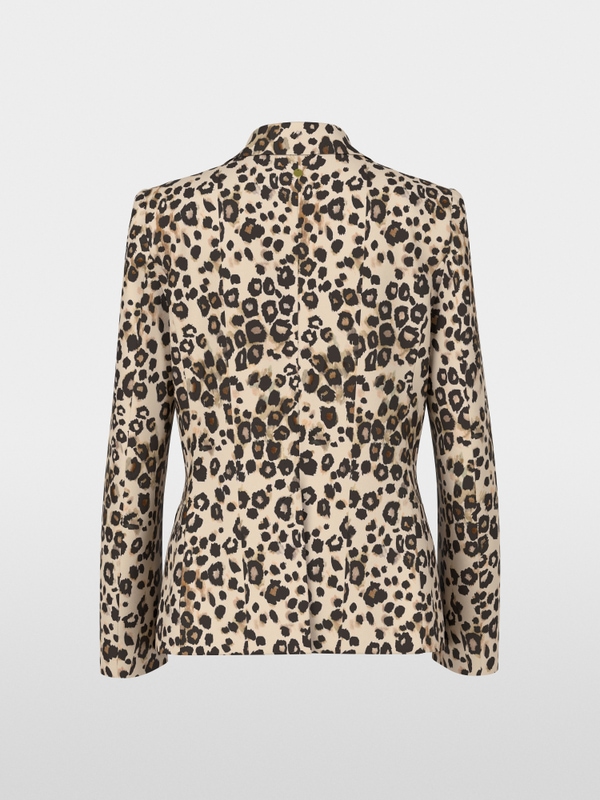 Blazer imprimé léopard en jersey scuba