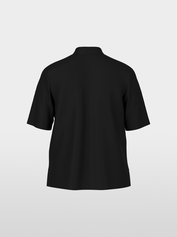 Shirt mit Seidenbesatz