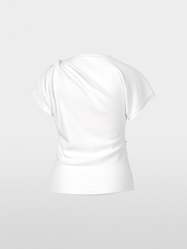 T-Shirt mit Raffung