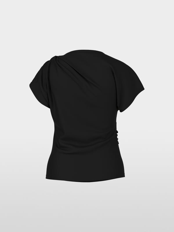 T-shirt met draperieën