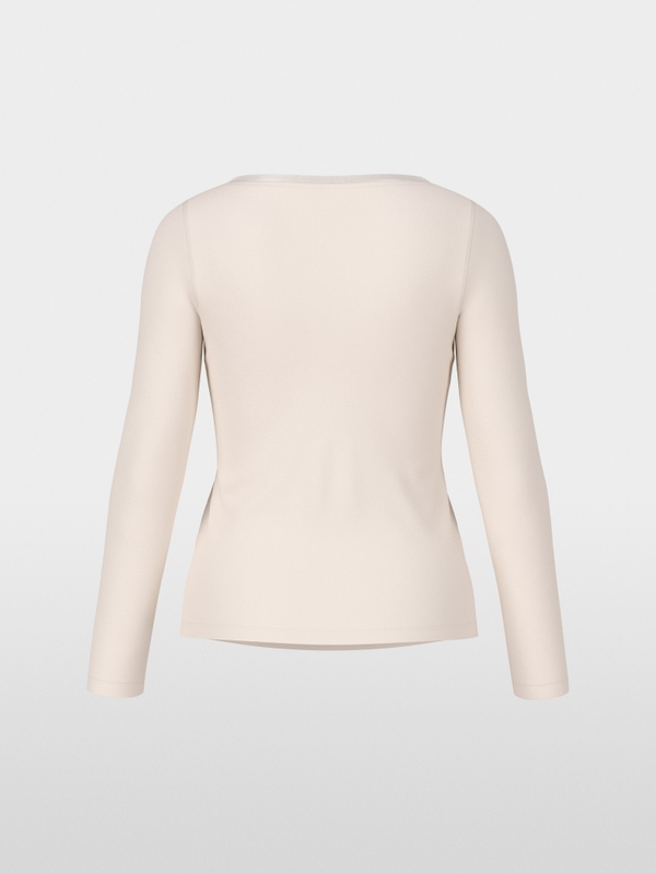 Longsleeve mit Seidenblende