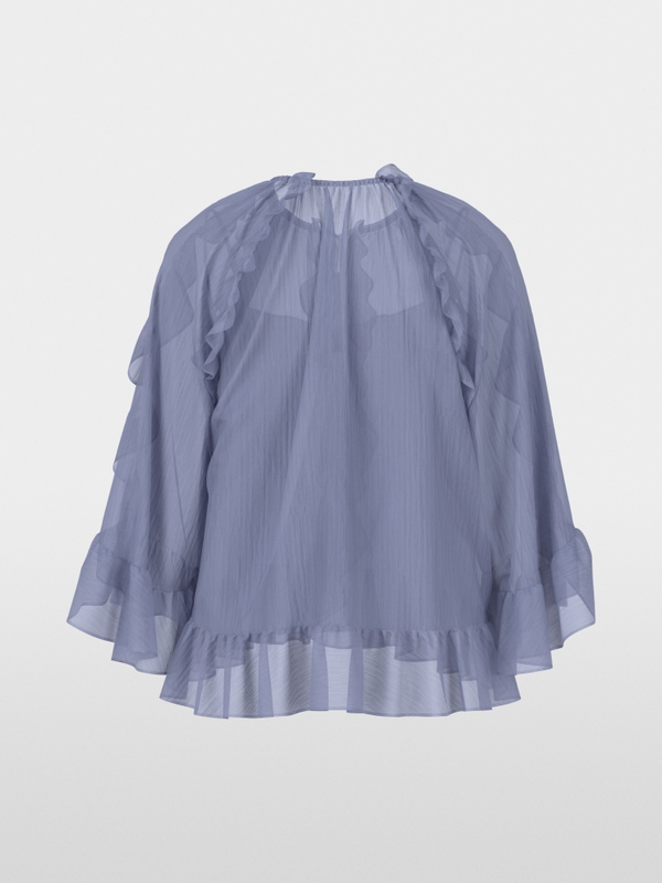 Volant-Bluse im Boho-Stil