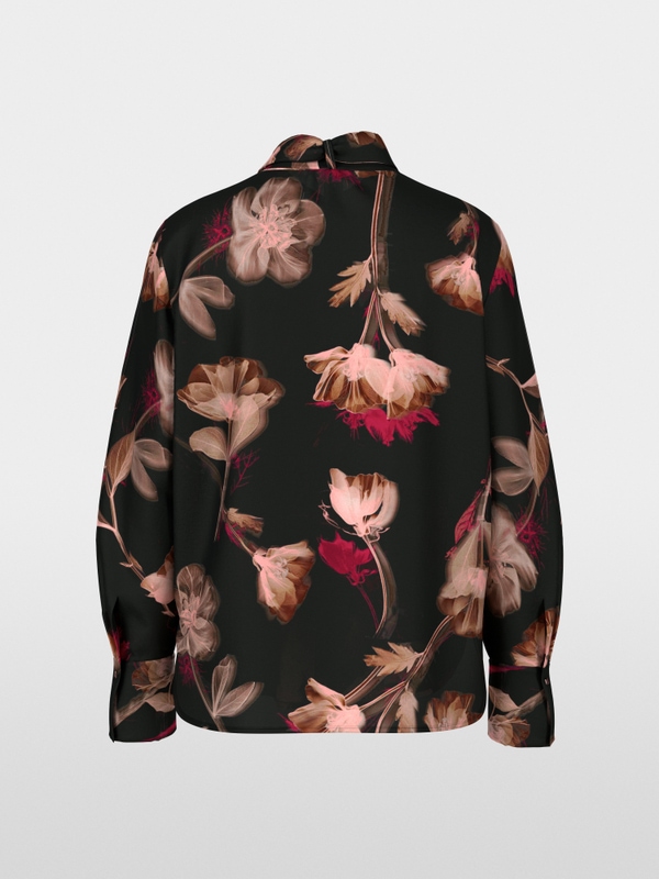 Blouse met strik en bloemenprint