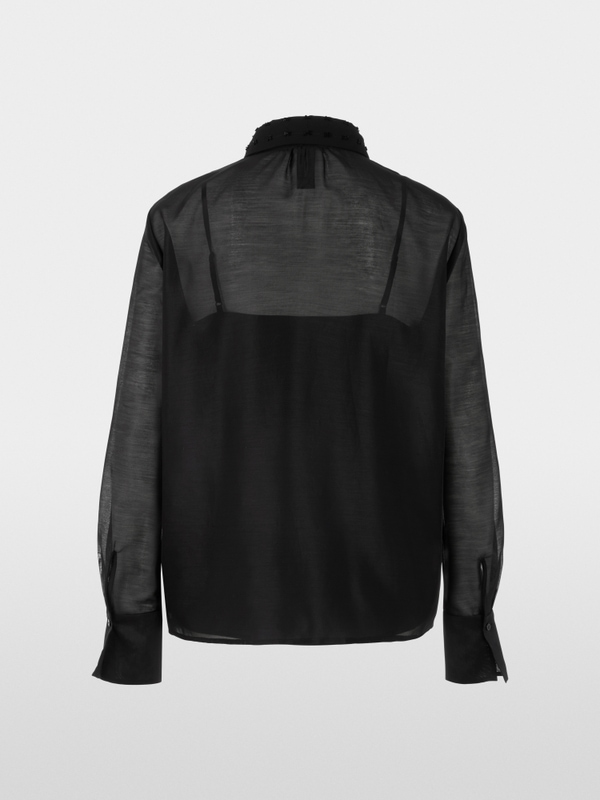 Organza blouse with embroidery