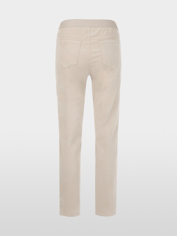SIENA slim fit velvet pull-on trousers
