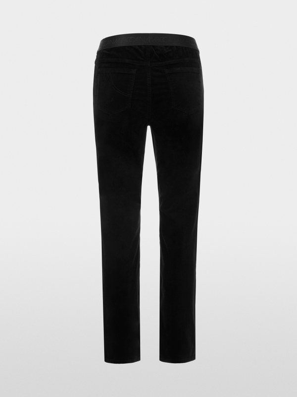 SIENA slim fit velvet pull-on trousers