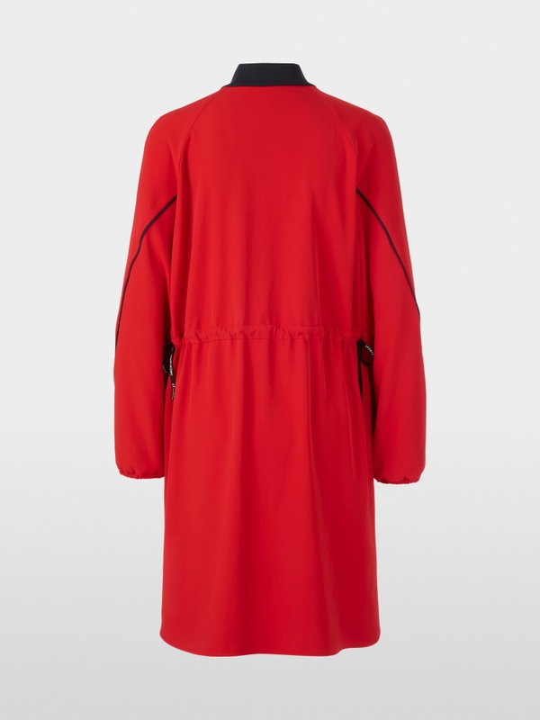 Kleid mit Zipper und Raffdetail
