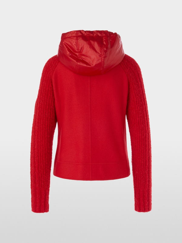 Knitted in Germany cardigan with hood