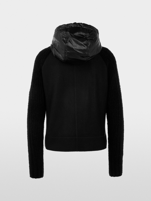 Knitted in Germany cardigan with hood