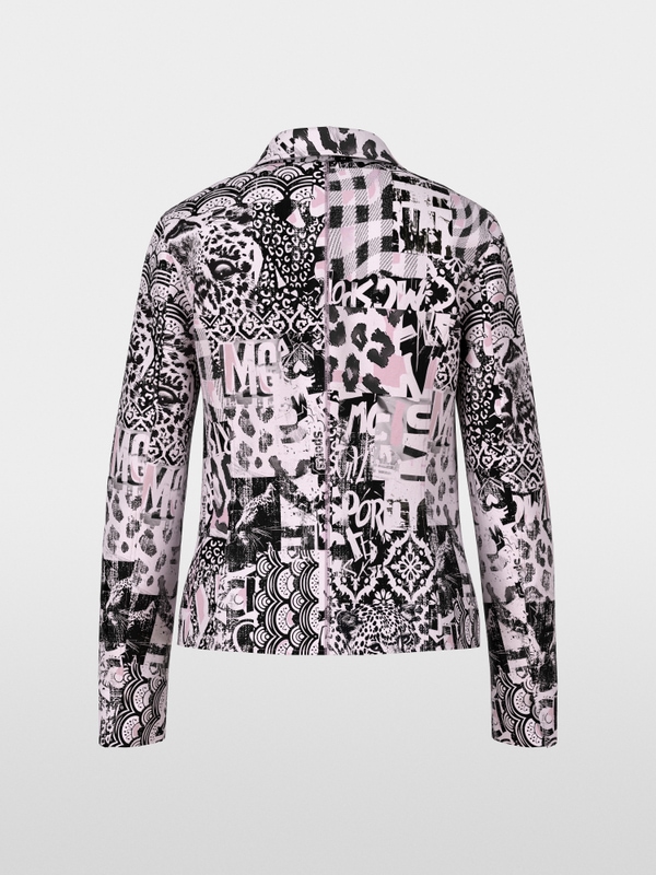 Printed blazer in scuba jersey