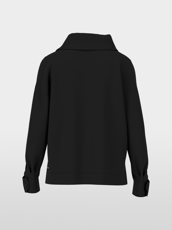 Sweatshirt with asymmetrical collar