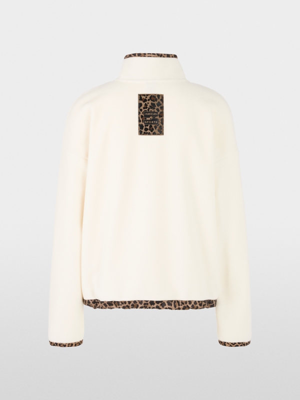 Fleece jumper with leo print details